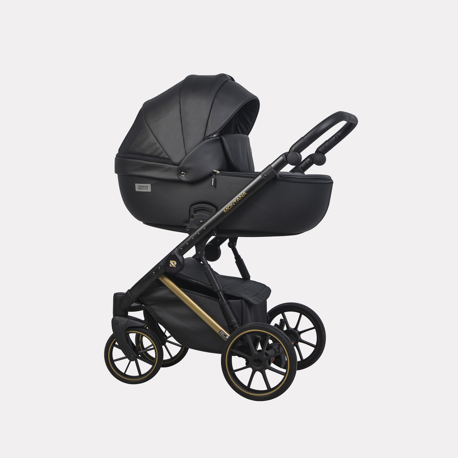 Коляска 2 в 1 RIKO BASIC MONTANA PREMIUM Gold/02 Black (черный) 108134883-kolyaska-2-v-1-riko-basic-montana-premium-gold02-black-chernii