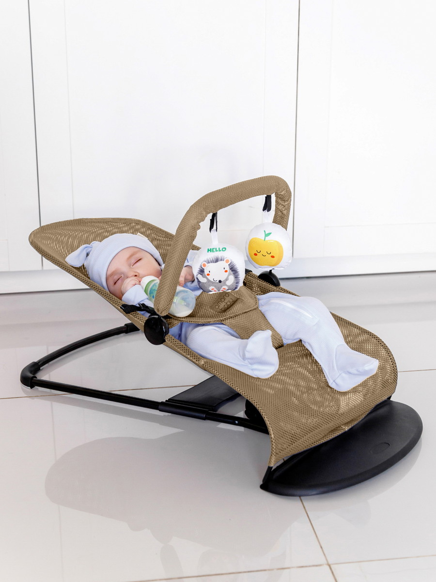 Шезлонг Amarobaby Baby time Бежевый aw6ny0r4at3le81f2f6uz2g02ozu79d6