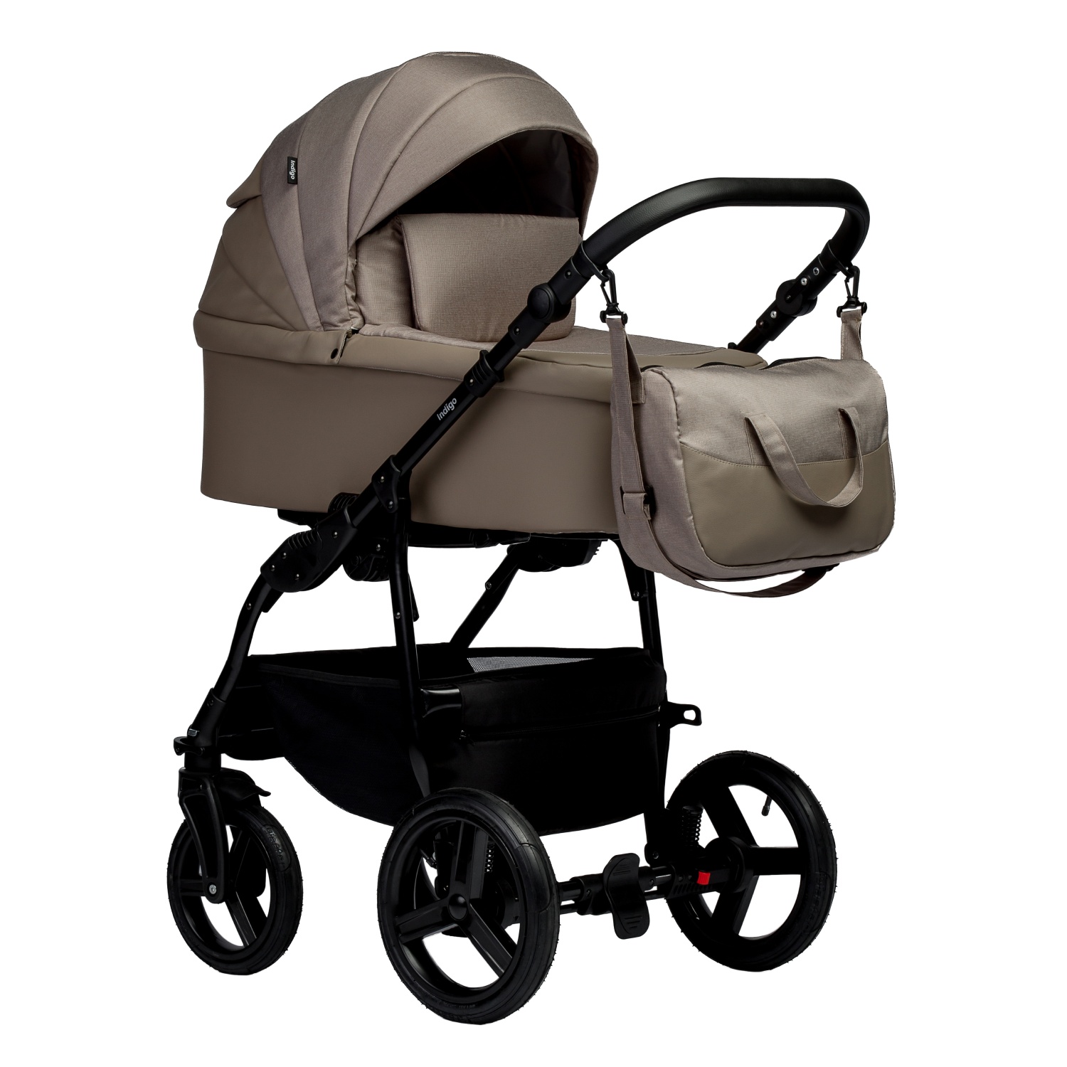 Коляска 2 в 1 Indigo IMPULSE ECO т.бежевая кожа+т.бежевый 1ede7f1d0d6107593e596ec3ceece93f