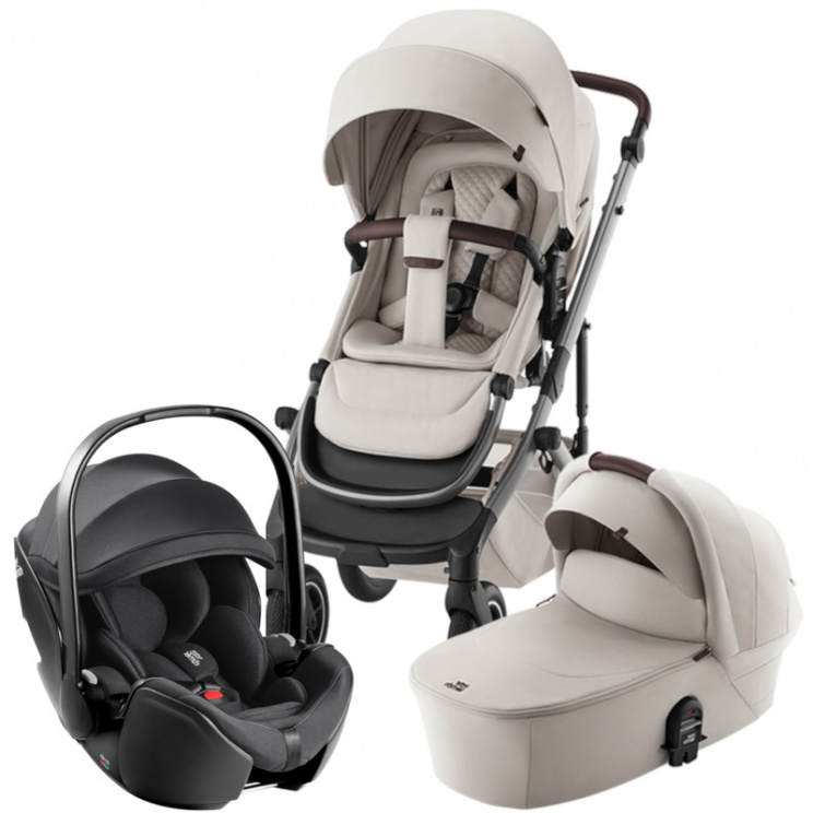 Коляска 3 в 1 Britax Roemer Smile 5Z Lux автокресло Baby-Safe PRO (Soft Taupe/Deep Black)