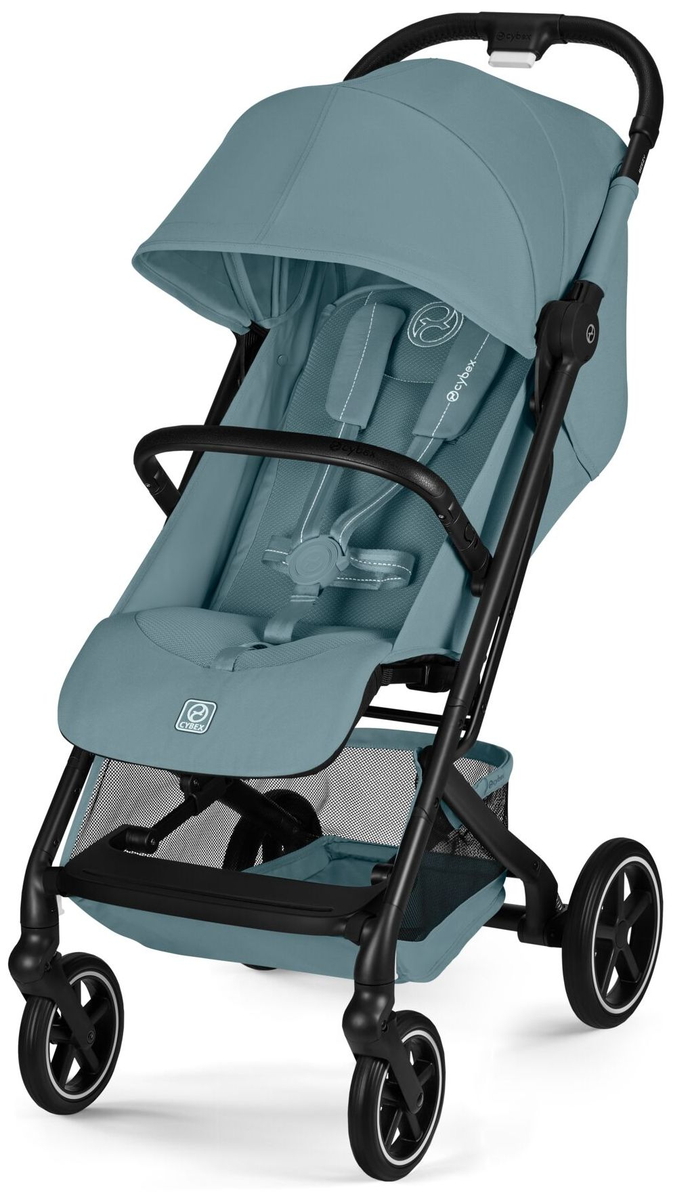 Прогулочная коляска Cybex Beezy NEW (Stormy Blue c дождевиком и бампером)