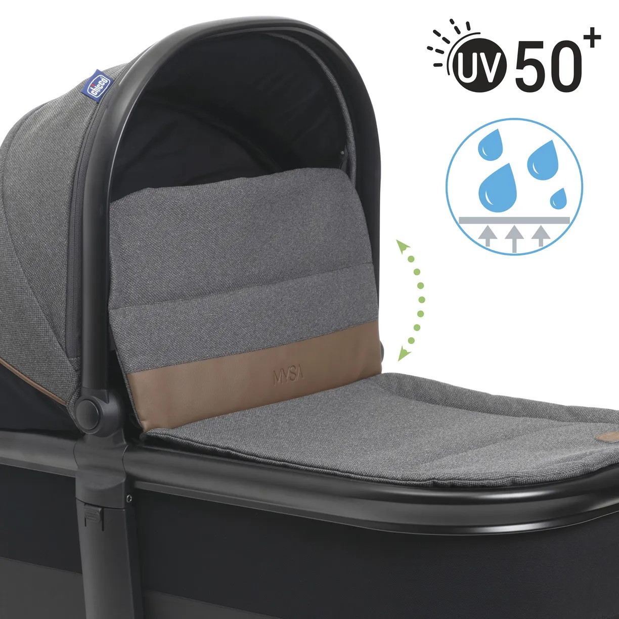 Коляска Chicco Mysa 2 в 1 Black Satin whse82cdr2pb25dhj53sixkulnsciytr