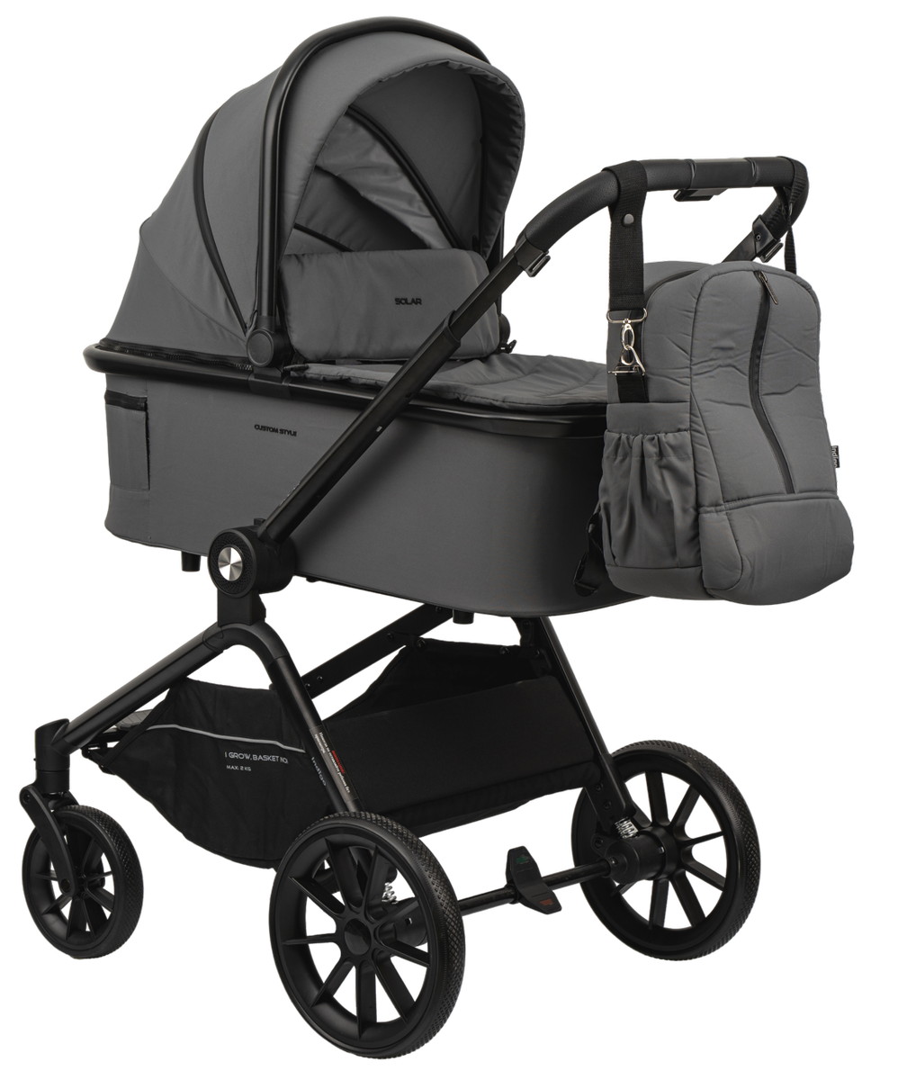 Детская коляска Indigo Solar 2 в 1 серый u4cbdhw6lmfcf4dkbv7oprxt9096qke2