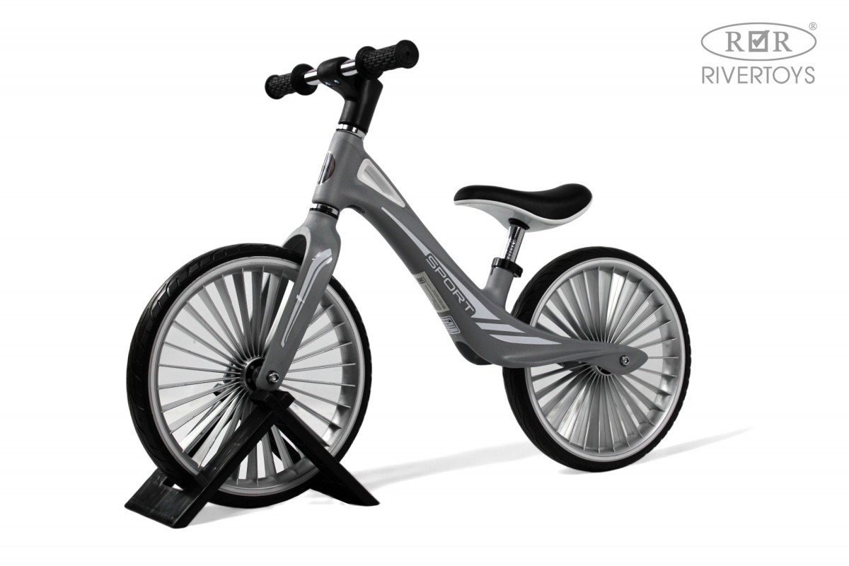 Детский беговел RiverToys HB-007-14 серый 8qyne3e7og1olre64lk01zbzs0howq0i