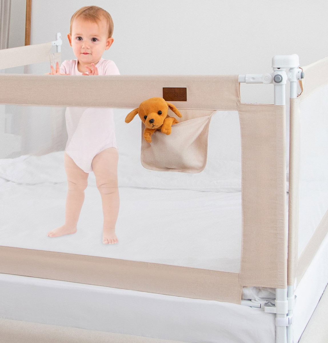Барьер для кровати AmaroBaby Linear 180 см бежевый 7p3aip95r24p01b0tloc5bz1p46uvpcj