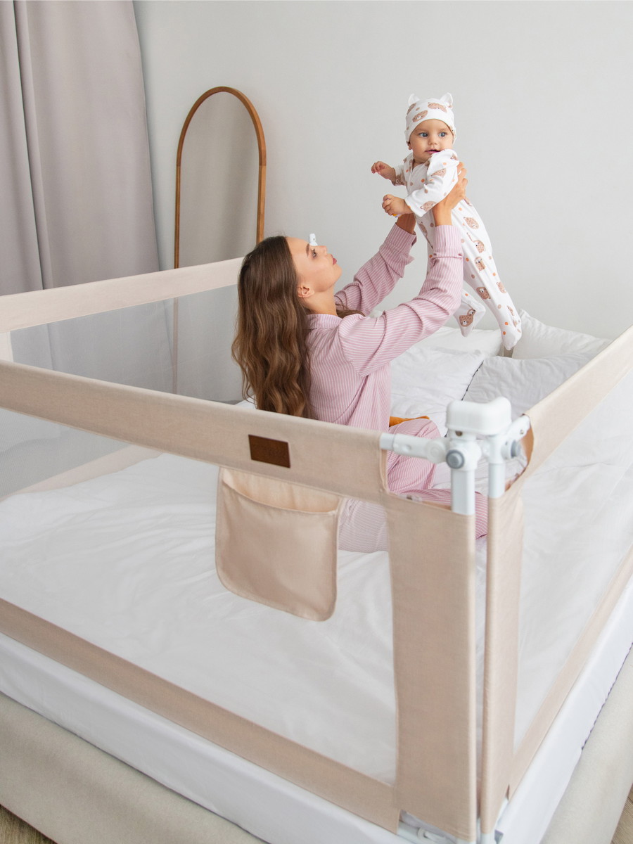 Барьер для кровати AmaroBaby Linear 180 см бежевый tmmnoitjqwlz97ic30v4q6if19pzlkfd