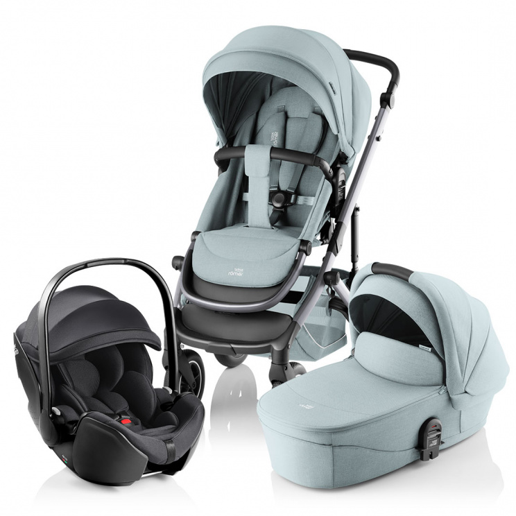 Коляска 3 в 1 Britax Roemer Smile 5Z Style автокресло Baby-Safe PRO (Harbor Blue/Deep Black)