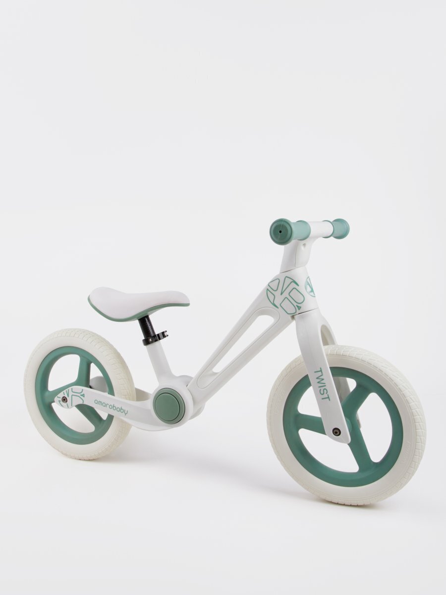 Двухколесный беговел Amarobaby Twist Белый/Зеленый 165d2448f5afe9a0215f4d75ef49eb3c