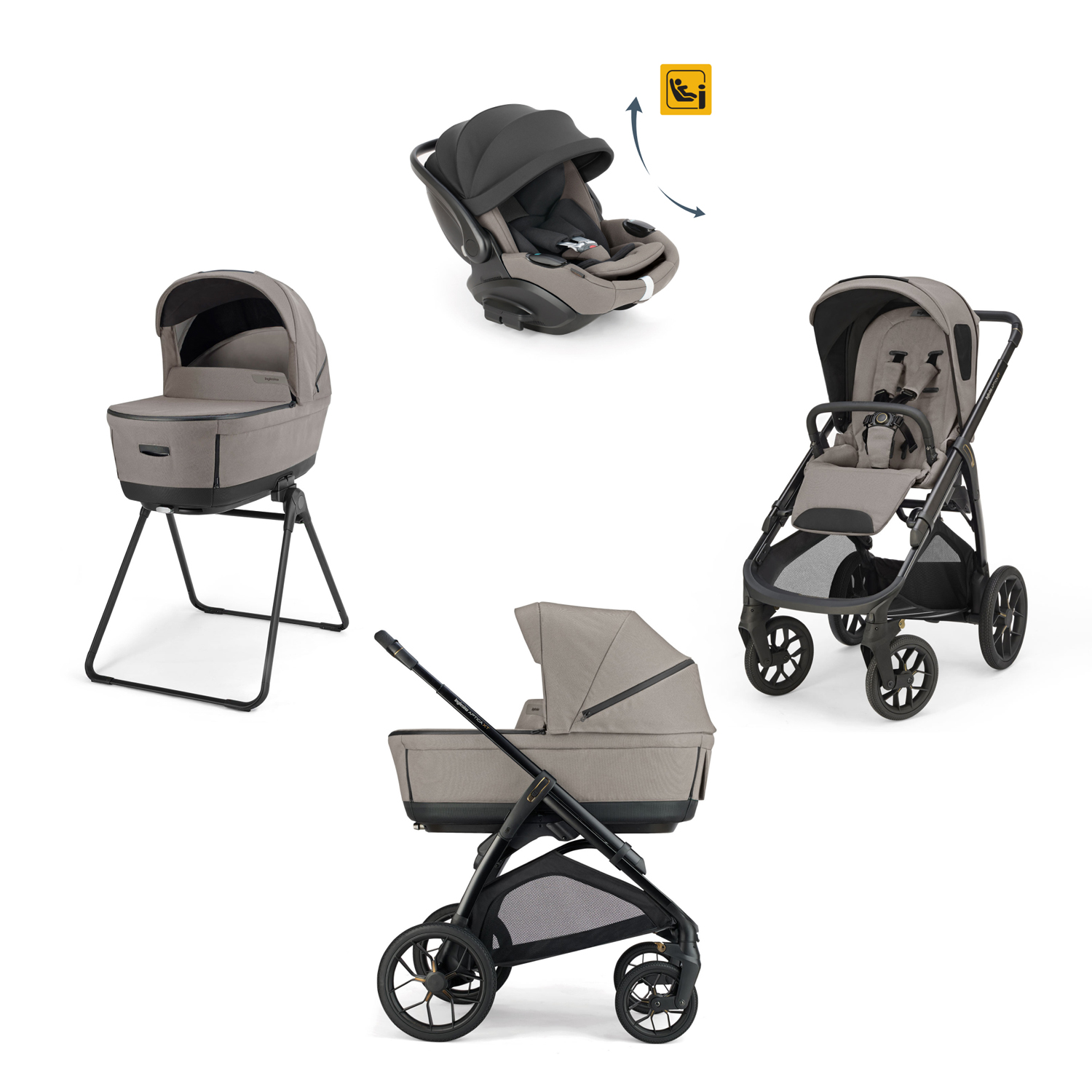 Коляска 3 в 1 Inglesina Aptica XT (Darwin Recline Evo) (Tundra Beige)