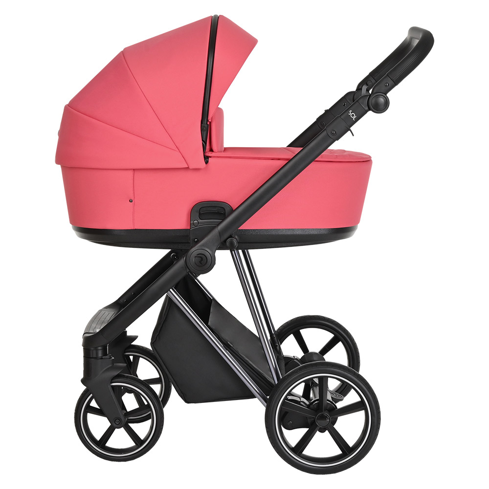 Коляска 3 в 1 Roan Sol Luxury Viva Magenta/Nikiel/руч.Черный 108134490-kolyaska-3-v-1-roan-sol-luxury-viva-magentanikielruchchernii