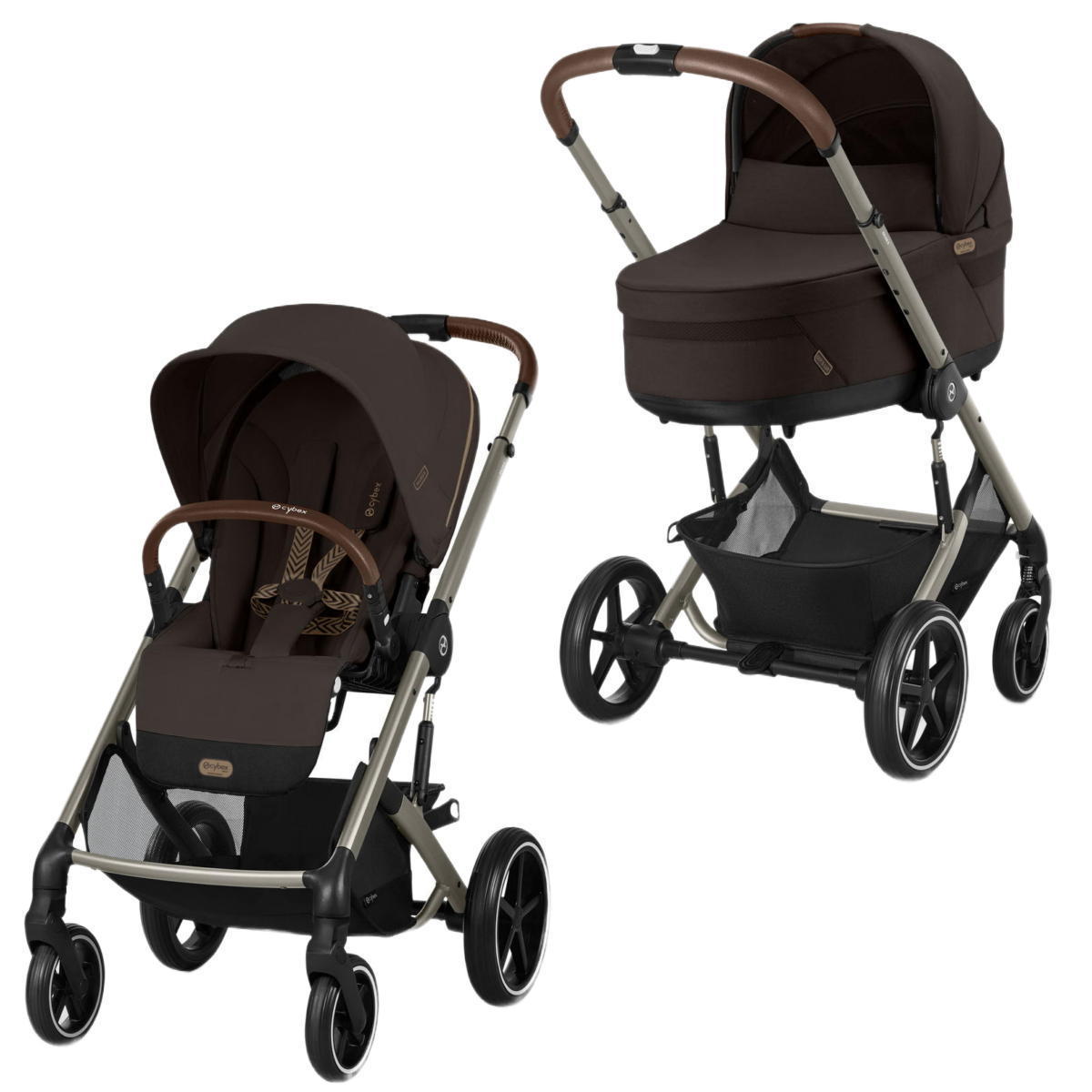 Коляска 2 в 1 Cybex Balios S Lux TPE (Chocolate Brown)