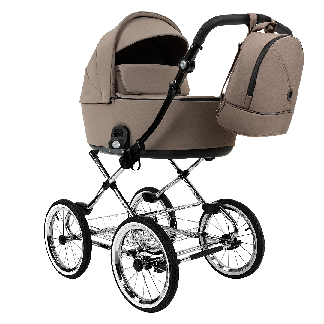 Коляска для новорожденных Roan Bass Next Classic, d14 (Hazel/Black/руч.Black)