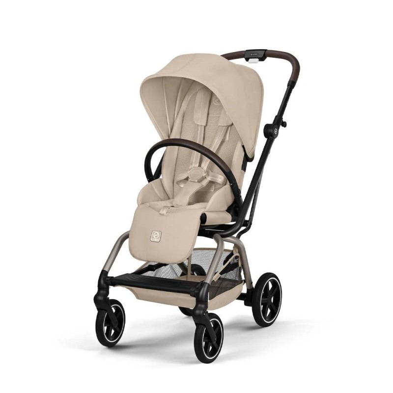 Прогулочная коляска Cybex Eezy S Twist + 2 NEW (TPE  Almond Beige с дождевиком и бампером)
