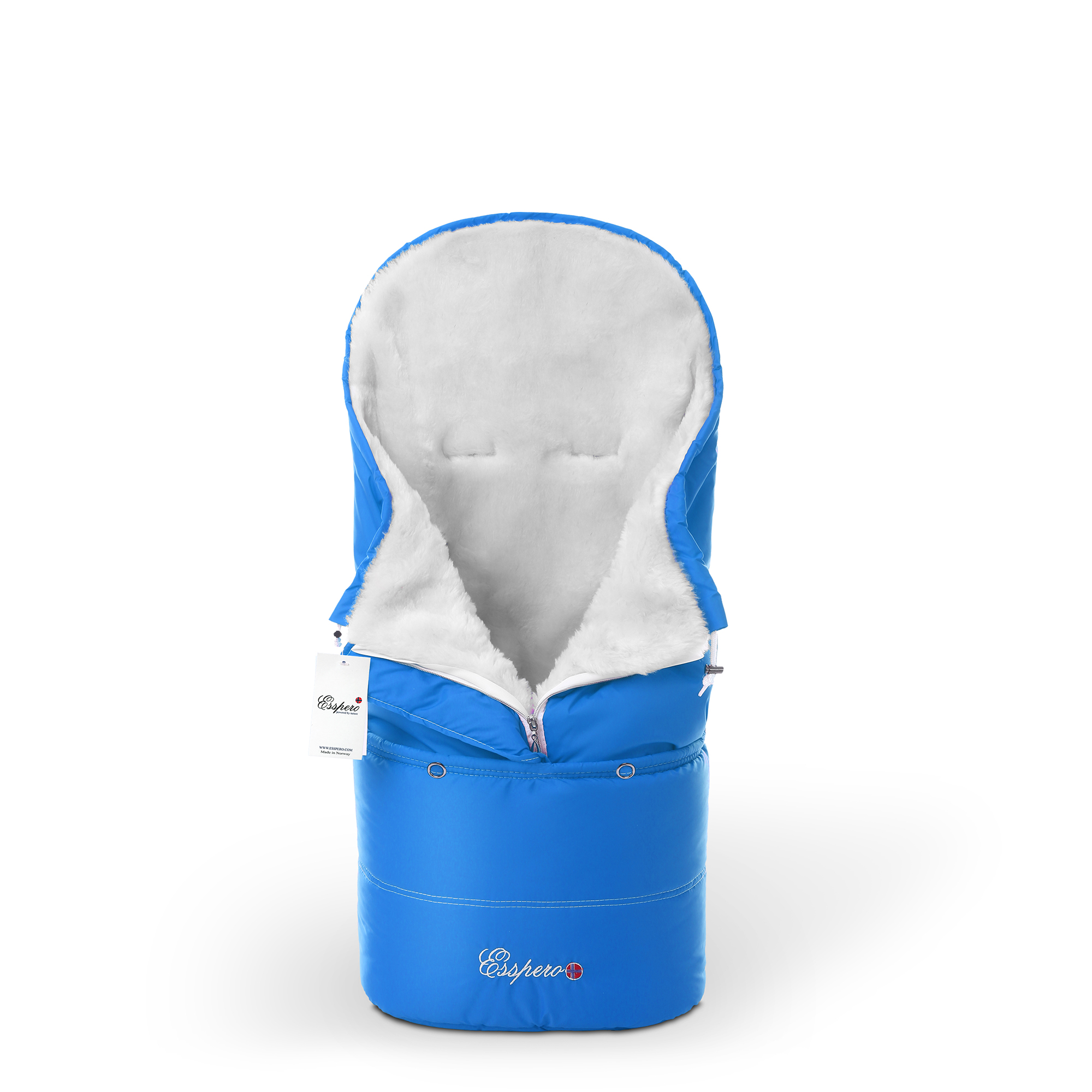 Конверт в коляску Esspero Transformer White (натуральная 100% шерсть) (Blue Mountain)