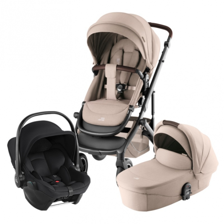 Коляска 3 в 1 Britax Roemer Smile 5Z Style автокресло Baby-Safe Core (Teak/Space Black)