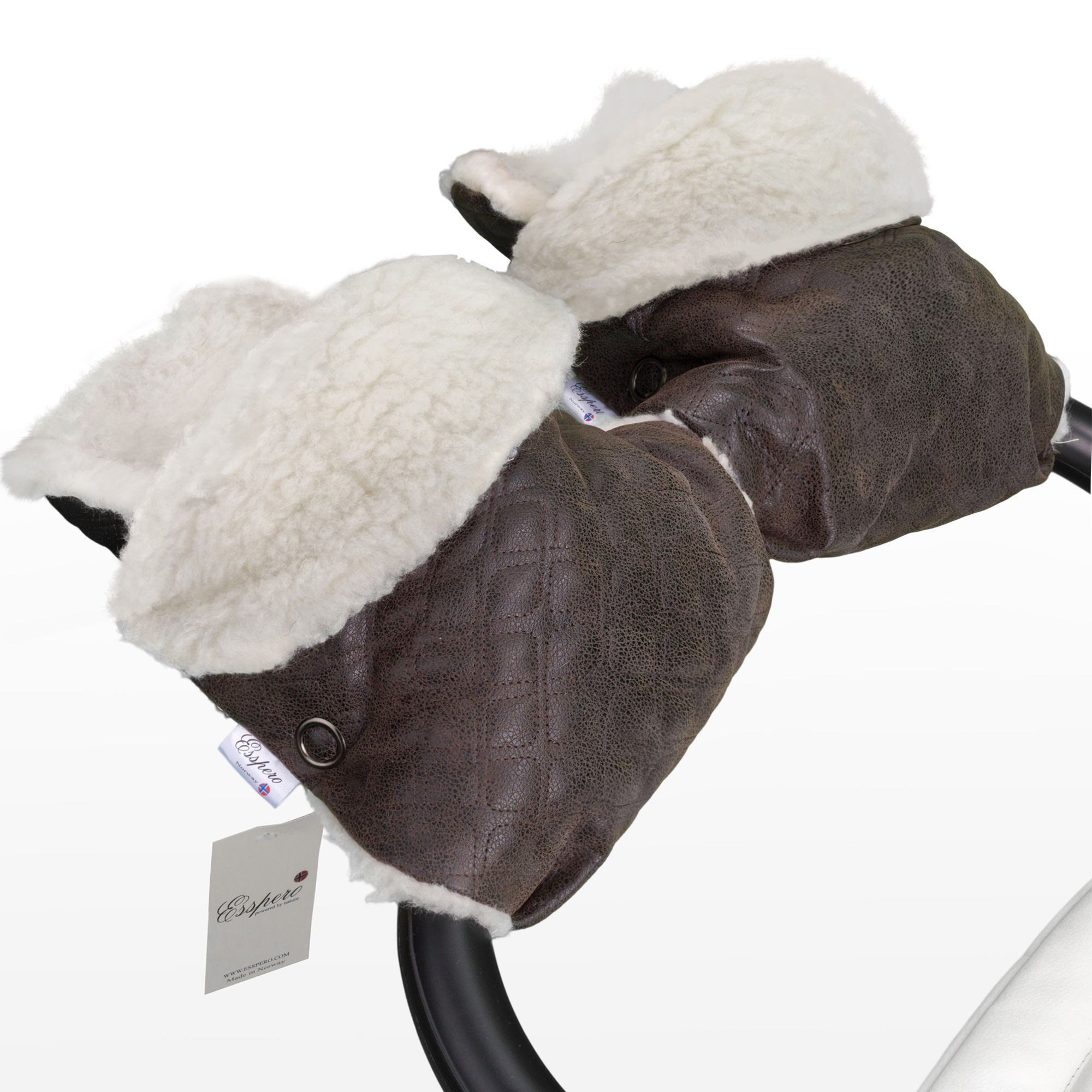 Муфта - рукавички для коляски Esspero Karolina (100% овечья шерсть) Brown e579e28c371d6ba99a746c0a3a9c5516
