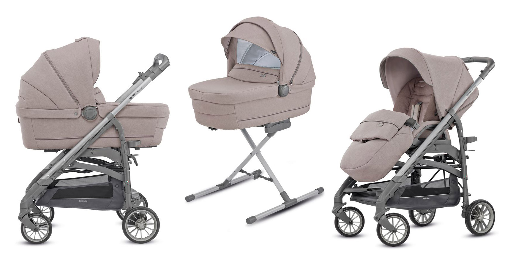 Коляска 2 в 1 Inglesina Trilogy System Alpaca Beige/Slate 3fb458791781530b536f3cbac8ca8693
