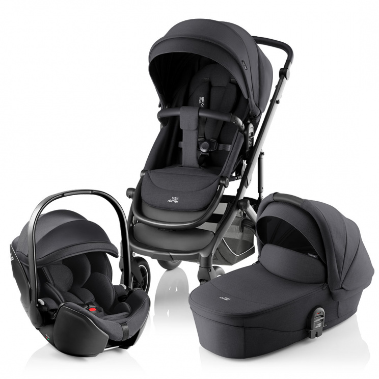Коляска 3 в 1 Britax Roemer Smile 5Z Style автокресло Baby-Safe PRO (Carbon Black/Deep Black)