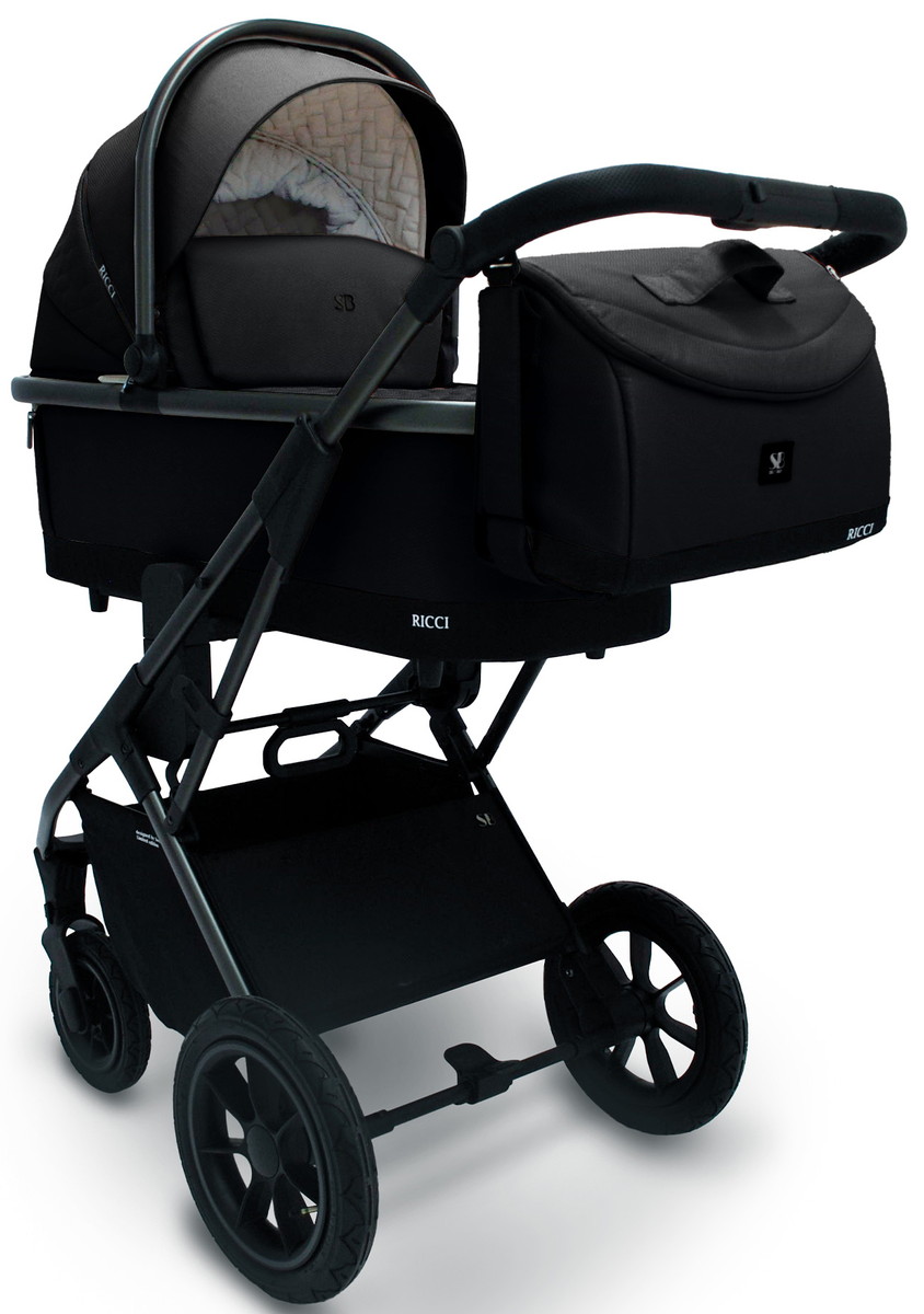 Коляска 2 в 1 Sweet Baby Ricci Black nyghzgy1utibr9pweymblmef20atx9yf