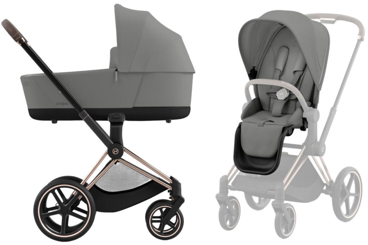 Коляска 2 в 1 Cybex Priam IV (шасси Rosegold) Mirage Grey ipuca4unbzjkwzba0p4czpwxixlq46hq