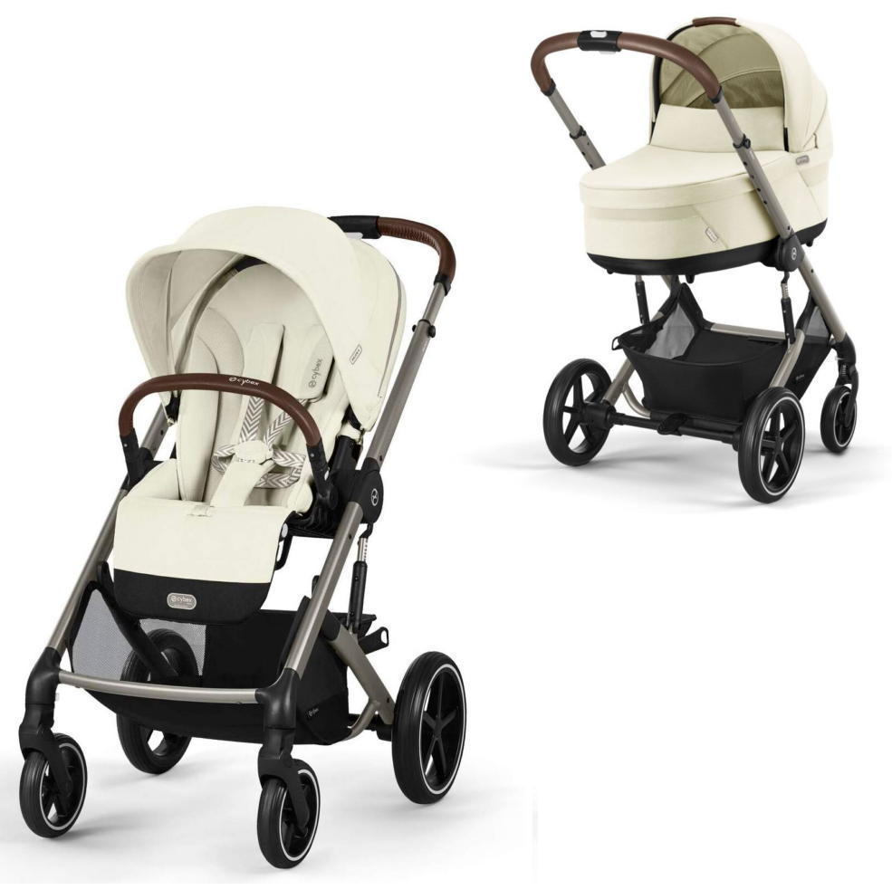 Коляска 2 в 1 Cybex Balios S Lux TPE (Seashell Beige с дождевиками)