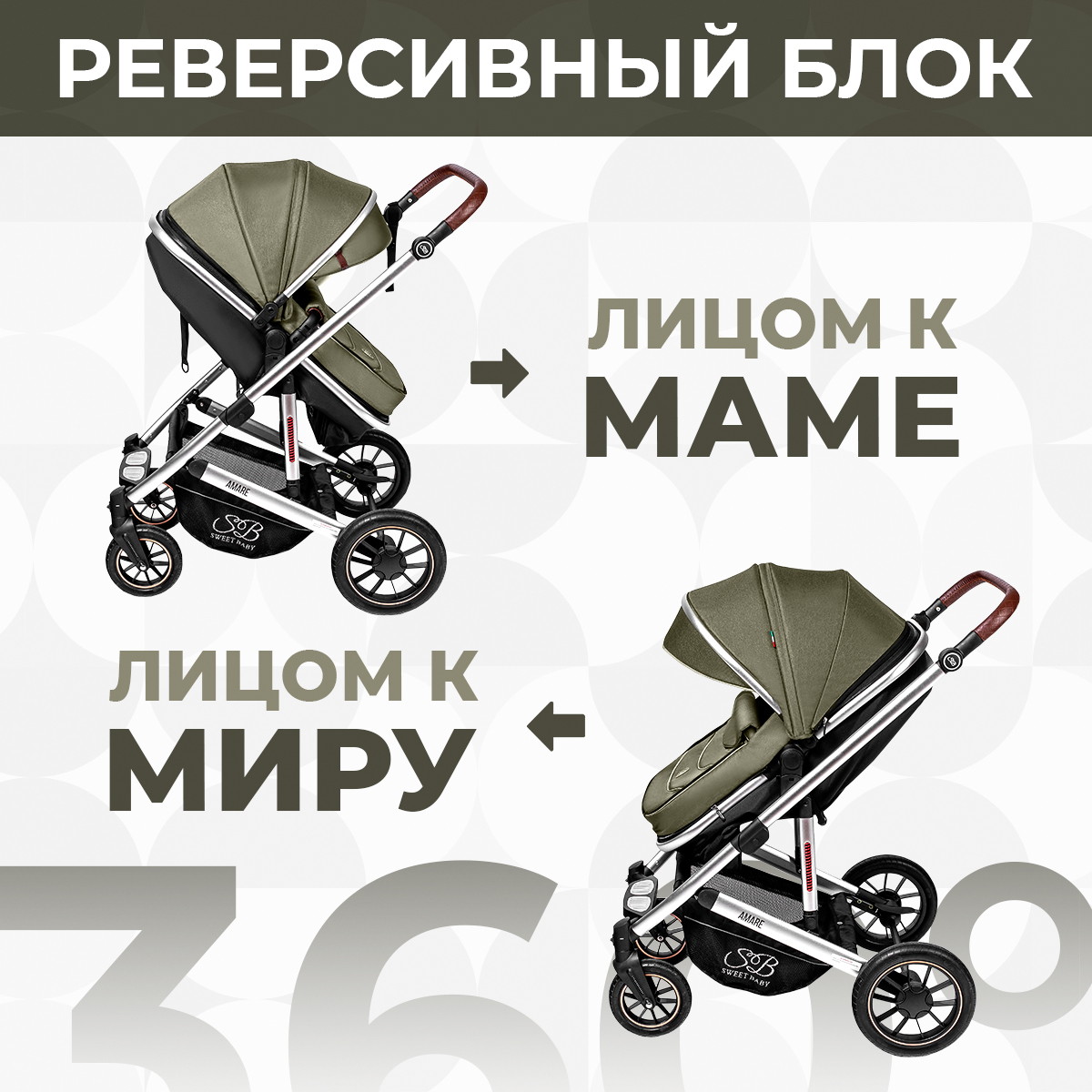 Коляска-трансформер 2 в 1 Sweet Baby Amare Olive tmb2cam3vsh4tdrf8ilv3gaqrihgzwgv