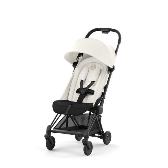 Прогулочная коляска Cybex Coya (Matt Black Off White с дождевиком и бампером)