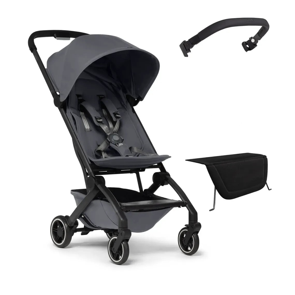 Прогулочная коляска Joolz Aer Plus SE (Stone Grey с подножкой и бампером)
