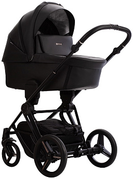 Коляска 2 в 1 Bebetto MONTI PRO (Pro 01 Dark (черная кожа))