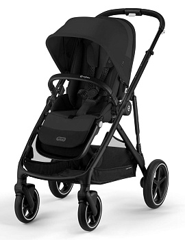 Прогулочная коляска Cybex Gazelle S BLK (Moon Black с корзиной и дождевиком)