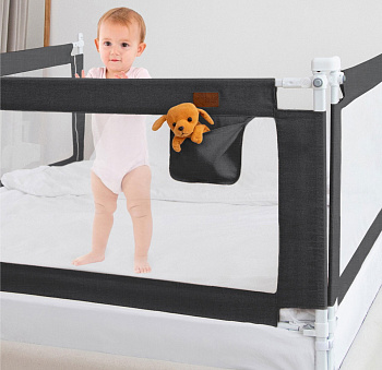 Барьер для кровати AmaroBaby Linear 120 см (черный)