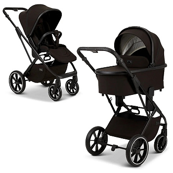 Коляска 2 в 1 Moon Piu (Black (633))