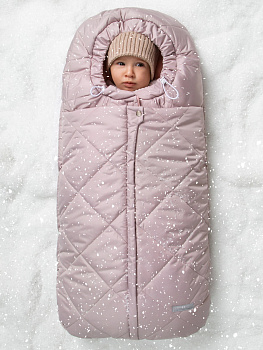 Конверт меховой AmaroBaby Heat 85 см (пудровый)