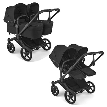 Коляска для двойни 2 в 1 Bugaboo Twin Donkey 6 (Black/Heritage Black)