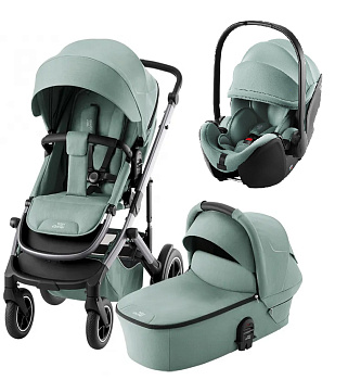 Коляска 3 в 1 Britax Roemer Smile 5Z автокресло Baby-Safe Pro набор (Jade Green 3)
