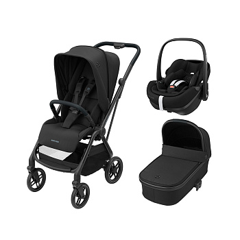 Коляска 3 в 1 Maxi-Cosi Leona Pebble 360 Pro (Essential Black)