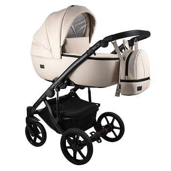 Коляска 2в1 BEXA AIR ECO (бежевая кожа)