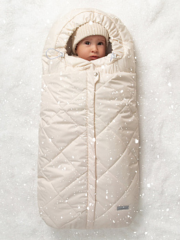 Конверт меховой AmaroBaby Heat 85 см (молочный)