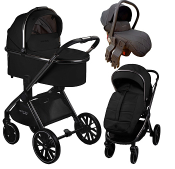 Коляска 3 в 1 Amarobaby Motus Premium Ecco (черный)