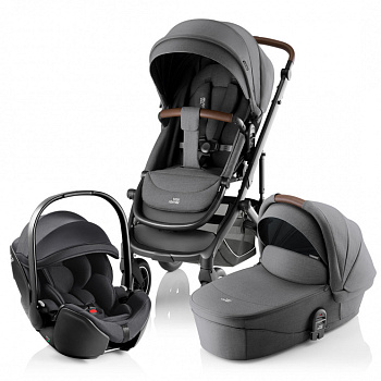 Коляска 3 в 1 Britax Roemer Smile 5Z Style автокресло Baby-Safe PRO (Mineral Grey/Deep Black)