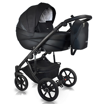 Коляска 2в1 BEXA IDEAL (черный+черная кожа)