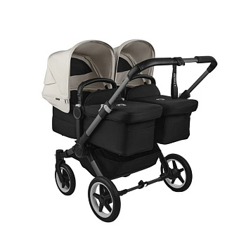 Коляска для двойни 2 в 1 Bugaboo Twin Donkey 5 (Black/Midnight Black/Misty White)