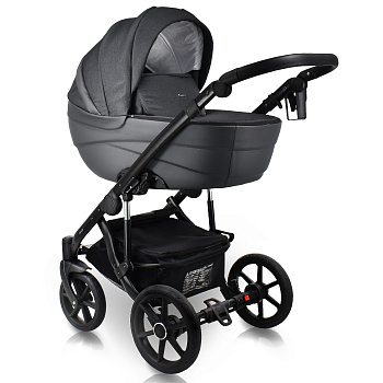 Коляска 2в1 BEXA IDEAL (графит+графит кожа)