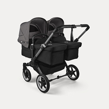 Коляска для двойни 2 в 1 Bugaboo Twin Donkey 5 (Black/Midnight Black/Grey Melange)