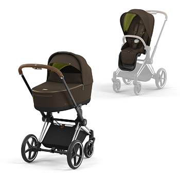 Коляска 2 в 1 Cybex Priam IV (шасси Chrome Brown) (Khaki Green)