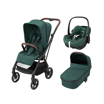 Коляска 3 в 1 Maxi-Cosi Leona Pebble 360 Pro (Essential Green)