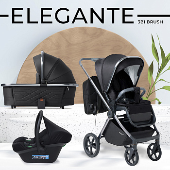 Коляска 3 в 1 Sweet Baby Elegante BRD (Black)