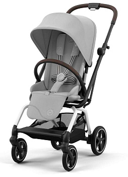 Прогулочная коляска Cybex Eezy S Twist Plus 2 SLV 2024 (Fog Grey с дождевиком и бампером)