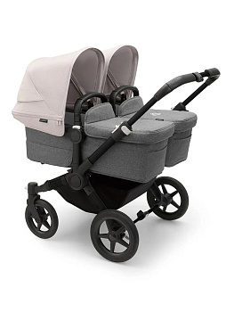 Коляска для двойни 2 в 1 Bugaboo Twin Donkey 5 (Black/Grey Melange/Misty White)