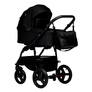 Коляска 2 в 1 Indigo IMPULSE ECO (черная кожа+черный)